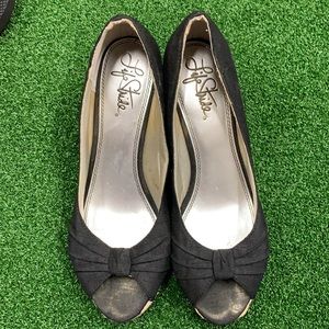 Black Espadrille Wedge Size 10